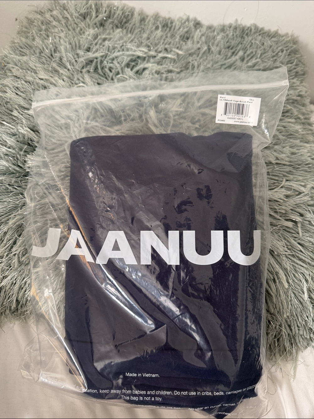 Jaanuu Navy Blue Medical Scrub Top